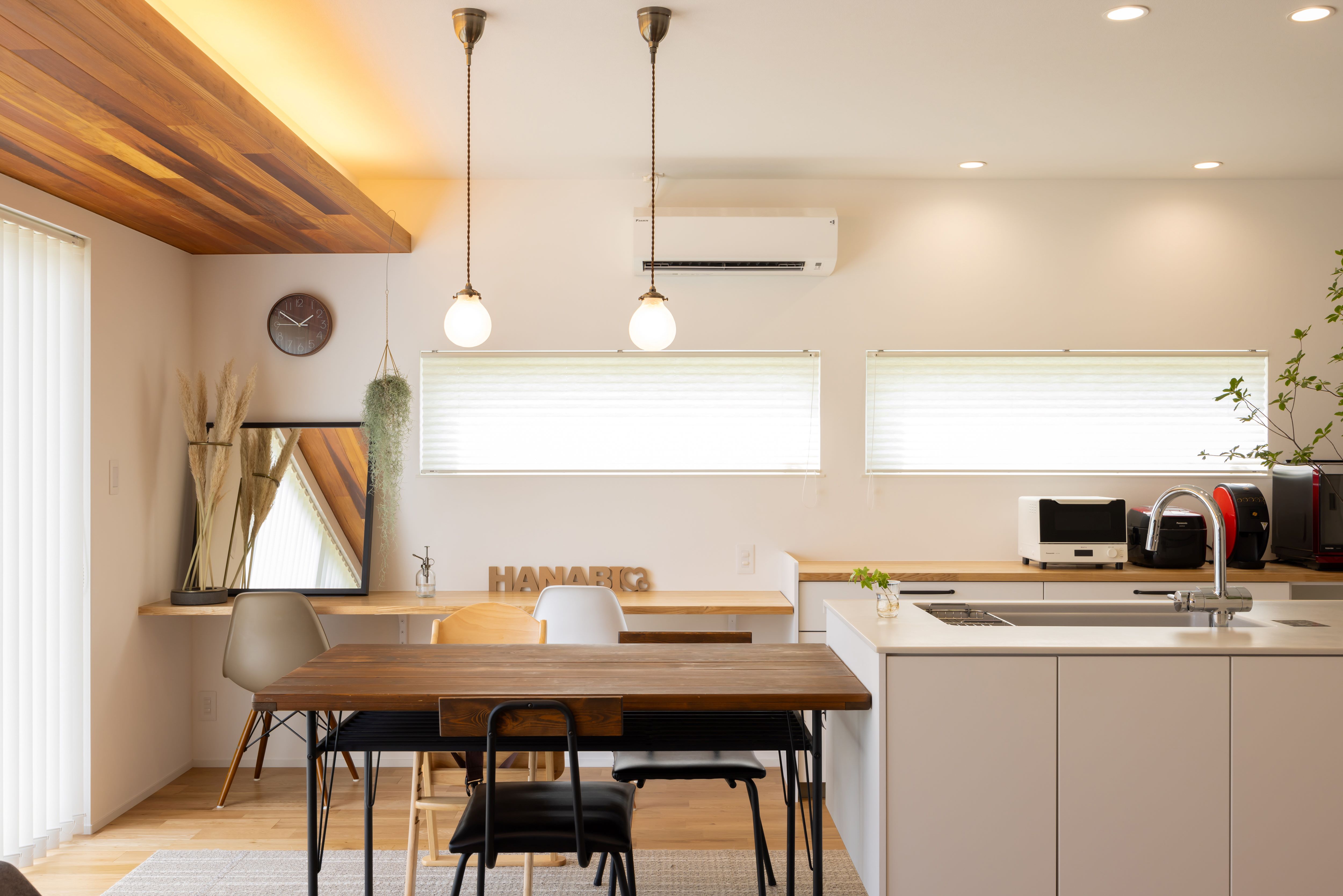 倉敷市 K様邸 ダイニングとワークカウンター